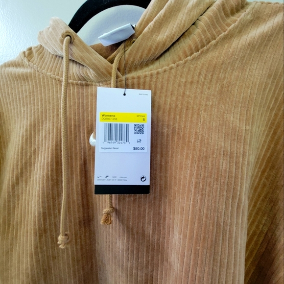 NWT Nike cropped ribbed valor hoodie - size S - Picture 2 of 3